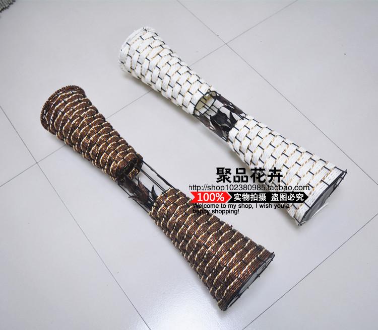 Hoa sắt rèn bình hoa retro hoa máng rèn sàn sắt bình hoa nhân tạo - Vase / Bồn hoa & Kệ bình hoa tay phật