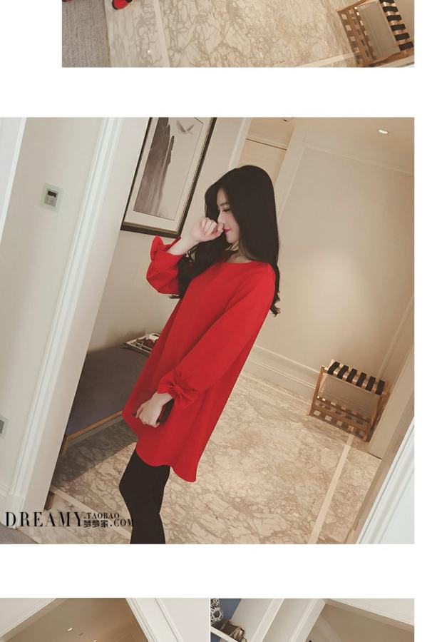 Kích thước lớn áo sơ mi nữ dài tay mùa thu Phiên bản Hàn Quốc của nữ giới chất béo mm lỏng áo là áo thun mỏng dài áo sơ mi áo thun nữ tay ngắn