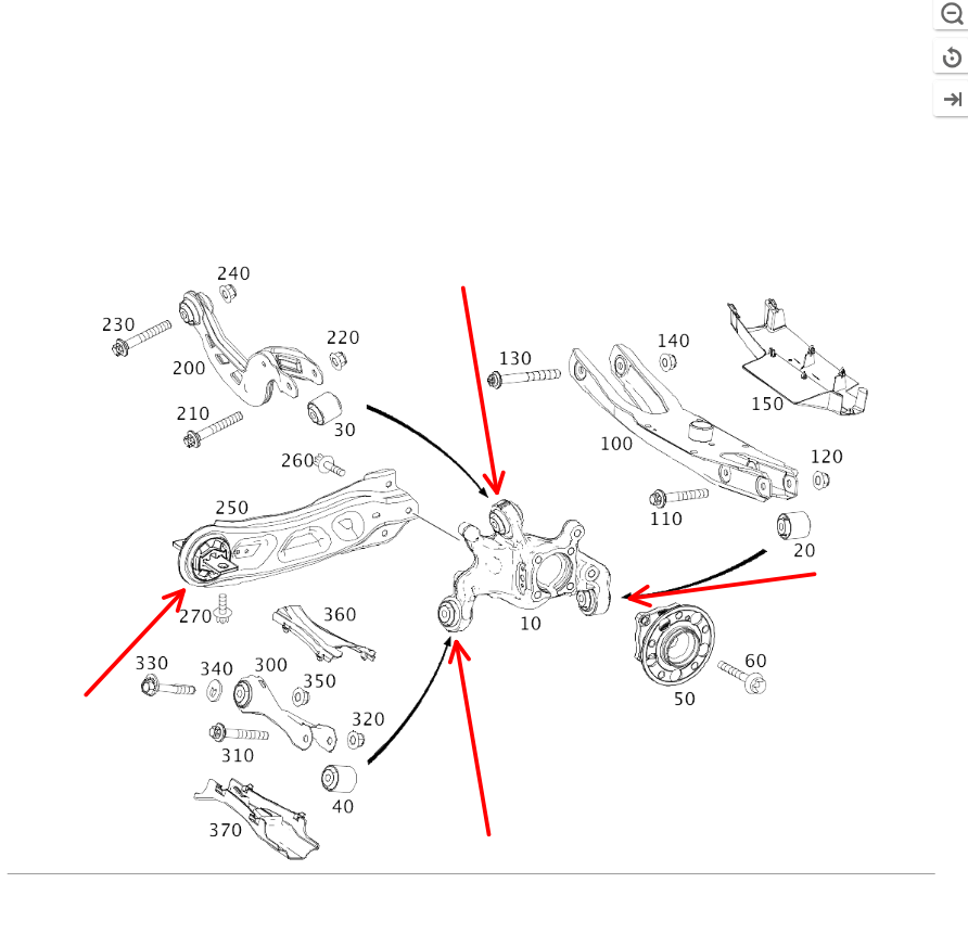 Рука рукавом 适用奔驰a级b级gla cla w246 w176c117 后摆臂胶套转向节羊角衬套 Bvk