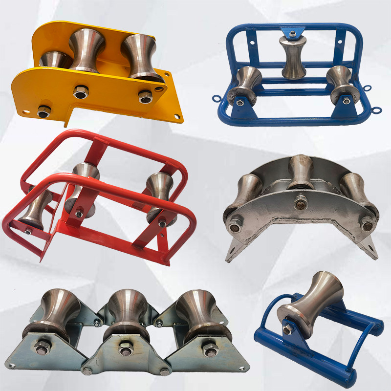 Cable ground cable unwinding line pulley corner wellhead nozzle right-angle tackle New resection steel wheel power unwinding suspension wheel