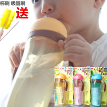 Japanese baby sipping cup training Cup learning drink Penguin childrens water Cup leak-proof handle 330ml talented dad