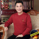 Woodpecker thickened velvet sweater for middle-aged men in winter round-neck daddy warm woolen sweater for middle-aged and elderly men