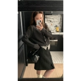 Комплект, весенний кардиган, цветной свитер для отдыха, круглый воротник