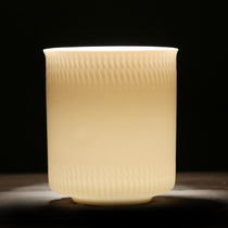 Sheep Jade White Ceramic Home Chinese Master Cup White Art Knife Straight Porn White Pure Color Kung Fu Tea Cup