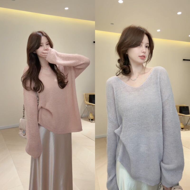 Ka11 Paper Man V Micro Sheer Knit Sweater