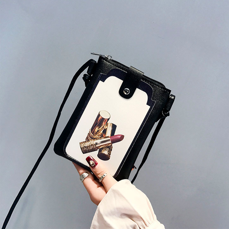 Túi đựng điện thoại di động nữ mini Messenger túi 2019 phiên bản tiếng Hàn mới của thủy triều hoang dã in hoạt hình ví thời trang túi nhỏ - Túi điện thoại túi đựng điện thoại treo cổ