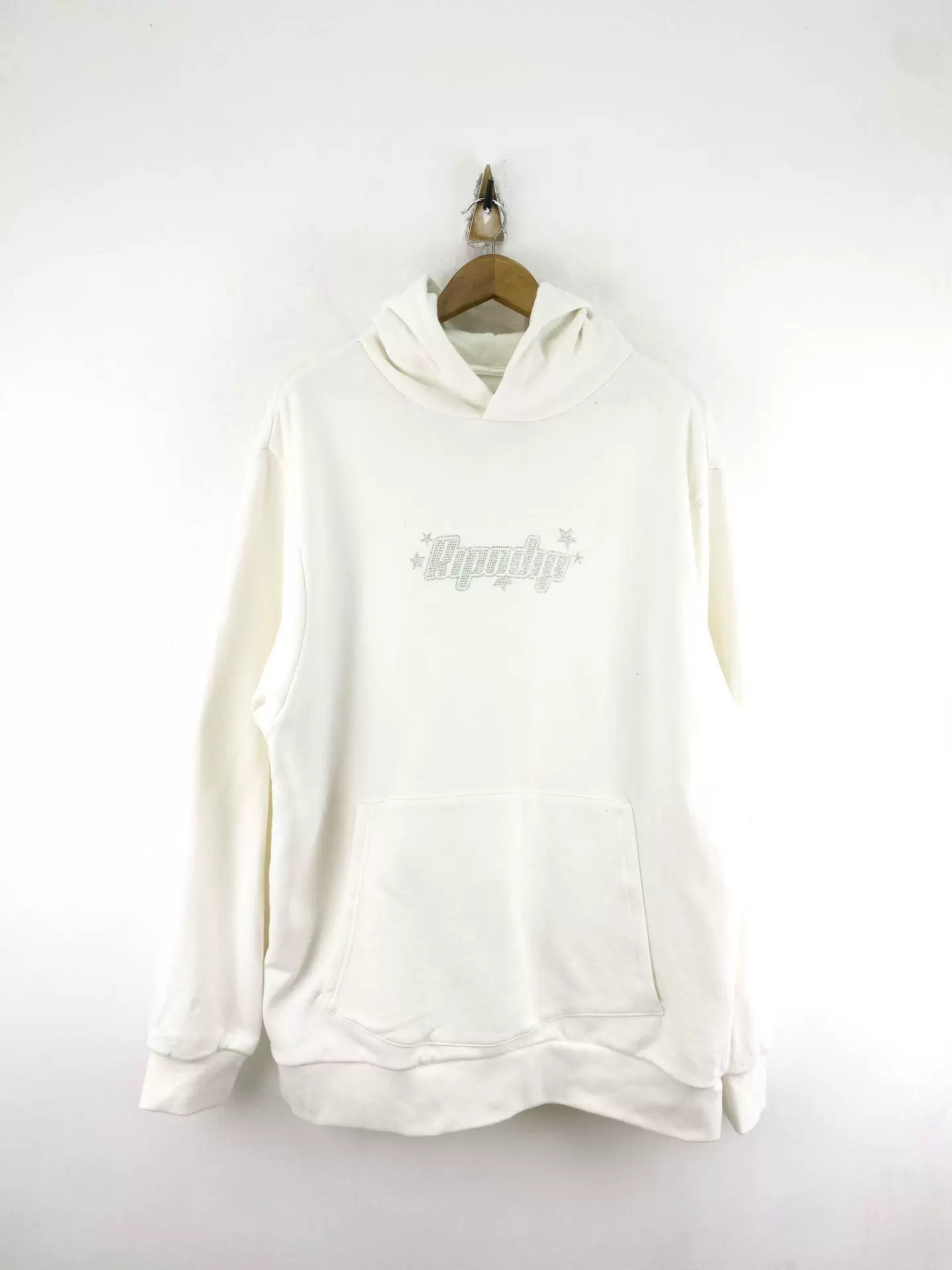 Худи-балахон с круглой горловиной уши Ripndip инопланетный флеш бриллиант белый мужской