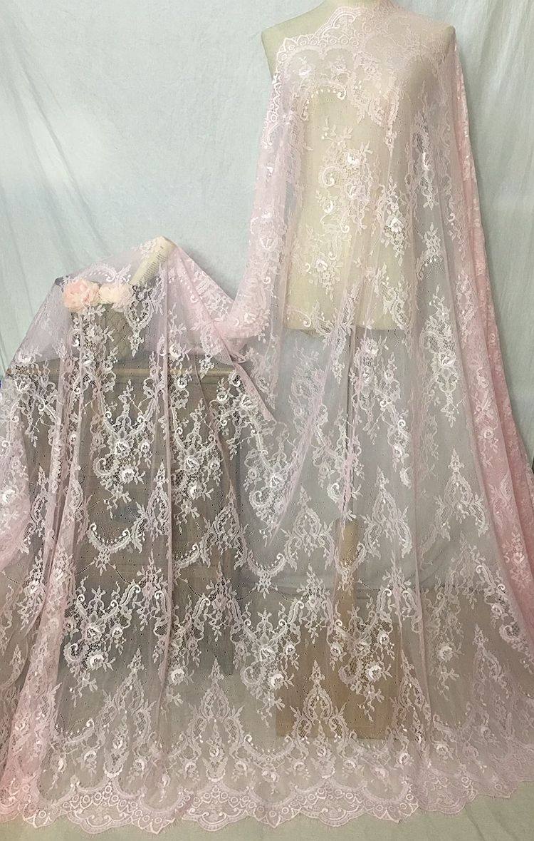 3M Französischer Wimpernspitzenstoff, DIY Exquisite Spitze, Stickerei für Kleidung, Hochzeitskleid-Accessoires – Detail 16