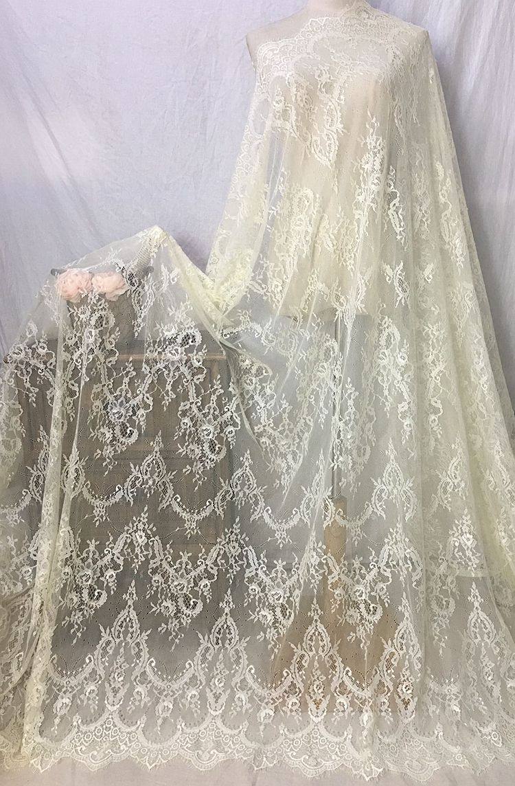 3M Französischer Wimpernspitzenstoff, DIY Exquisite Spitze, Stickerei für Kleidung, Hochzeitskleid-Accessoires – Detail 15