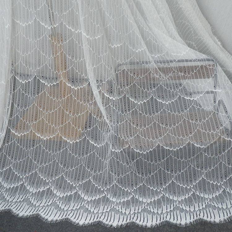 Wide 1 5 m 3 meter Valence Wave Pattern Eyelash Lace Fabric Foreign Dress Undershirt Wedding Dresses Head Yarn Accessories