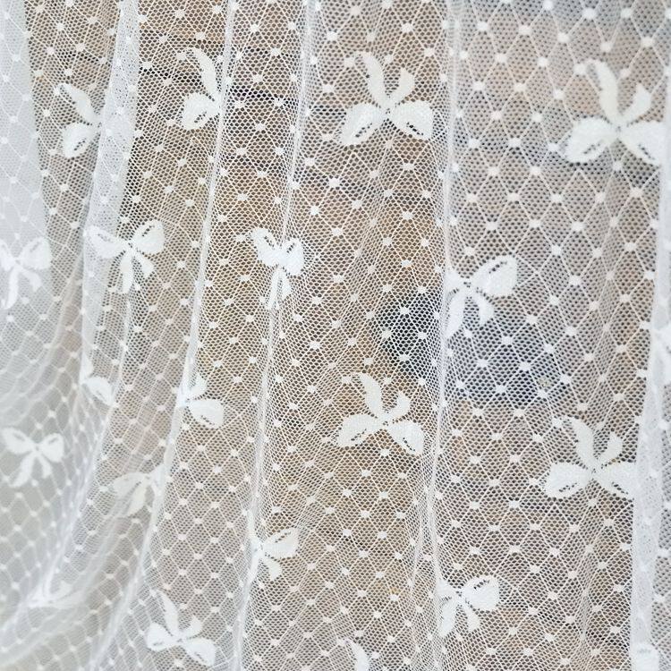 Width 1 5 m high quality mesh butterfly node point fabric of elastic lace lace fabric DIY wedding dress bottom accessory