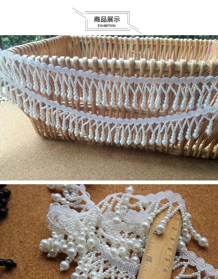 Nappa Con Frange In Poliestere – Larghezza 15 Cm, Lunghezza 5 Yards (4,5 M) – Nero, Per Abiti Da Sposa, Danza Latina E Fai Da Te