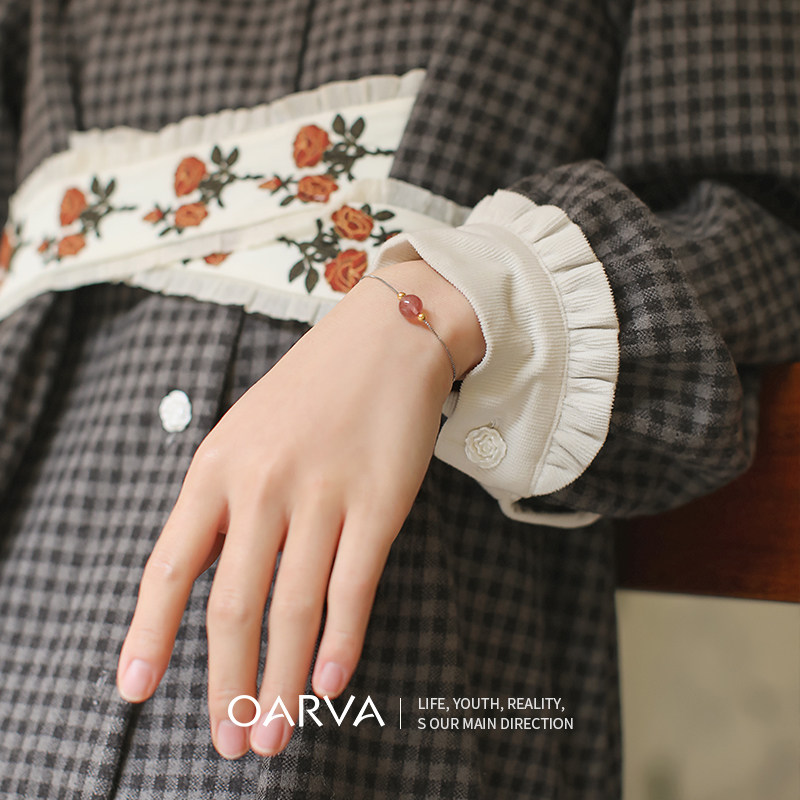 OARVA Natural Crystal Very Fine Bracelet Girls Simple Personality All-match Ins Wind Bracelets Gifts for Girlfriends Jewelry