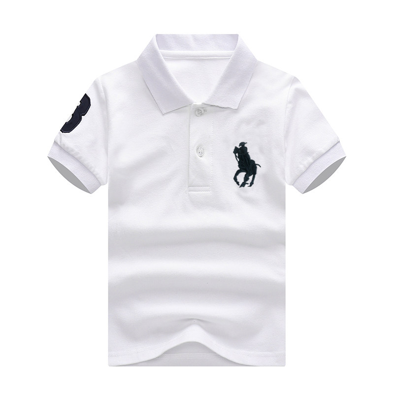 Bala child short sleeve T-shirt for children bala boys and girls short sleeve T-shirt baby pure cotton pure colour turned POLO shirt