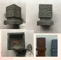 Cast iron ancient window column heads road guardrail accessories Chinese decorative ball heads classical column decorative square cap heads