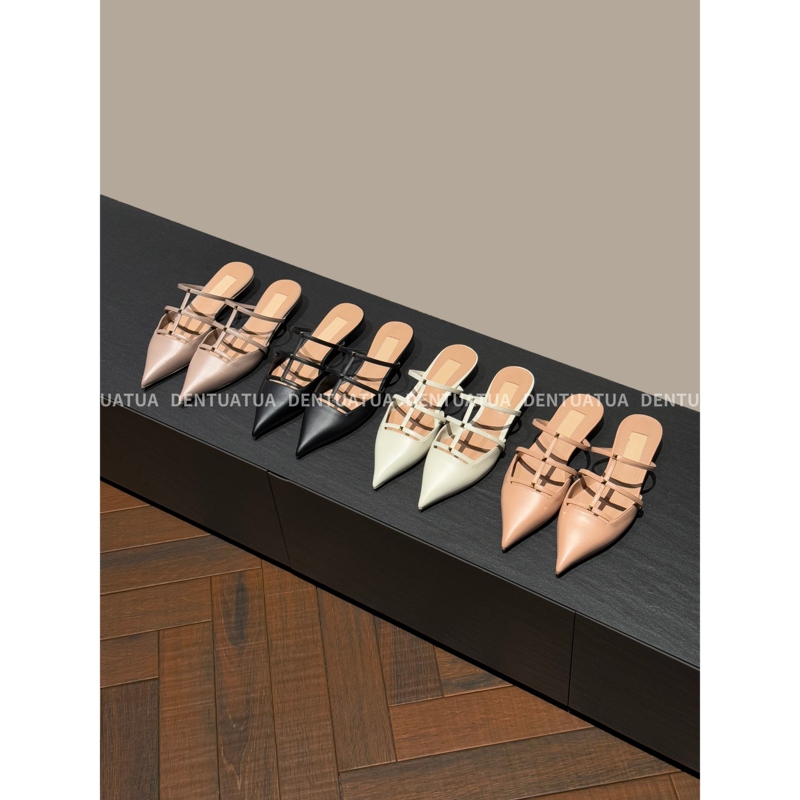 Dentuatua Is Elegant All Summer Long! 25Ss Pointed Toe Studded Closed-Toe High-Heeled Sandals for Women Dentuatua Is Elegant All Summer Long! 25Ss Pointed Toe Studded Closed-Toe High-Heeled Sandals for Women