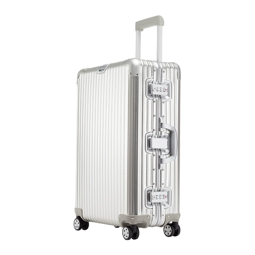 Металлический чемодан подходит для мужчин и женщин, цельнометаллическая универсальная коробка, алюминиево-магниевый сплав, 28 дюймов, 20 дюймов