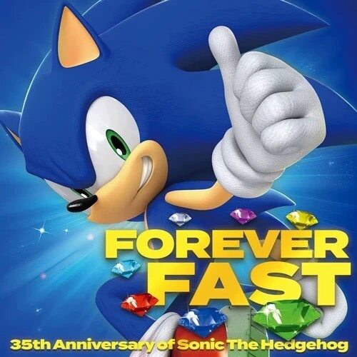 Позитивный Соник с 35-летним юбилейным альбомом Forever Fast 2CD SONIC THE HEDGEHOG Изображение 1