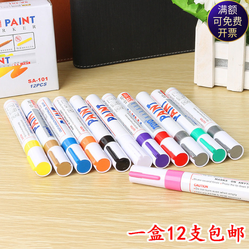 TOYO Toyo paint pen SA101 paint pen sign-in pen white paint note number pen tire pen 12 sticks price