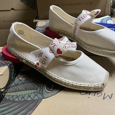 jm Happy Mary authentic spring and summer new 725W espadrille lace casual set of feet lazy shoes women's shoes 288W287W