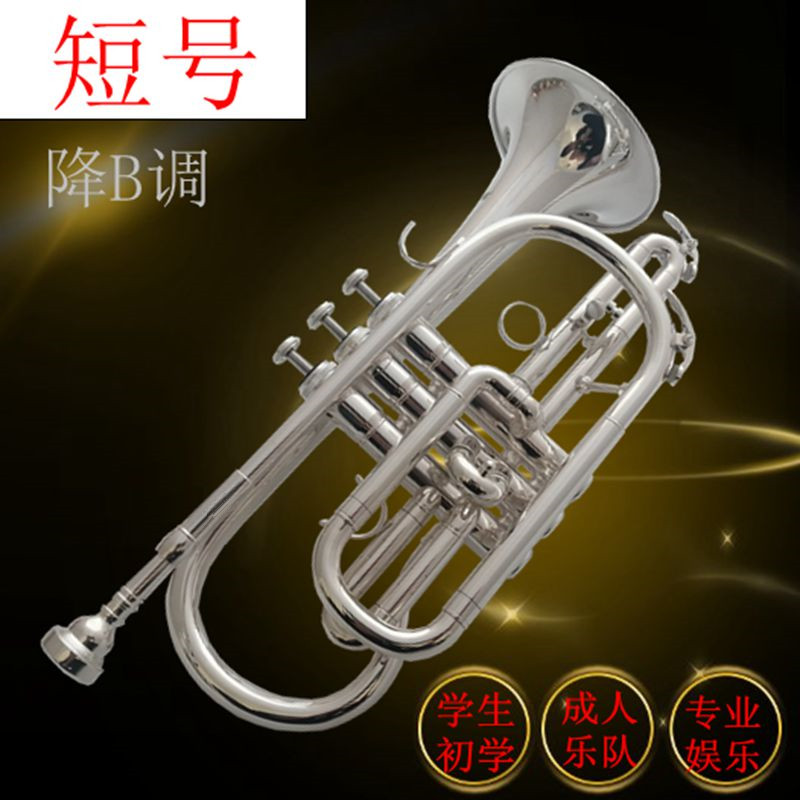 Baja Barone Student Beginner B-tone Silver Plated Trumpet Band Professional Playing Blowing Saves Effort