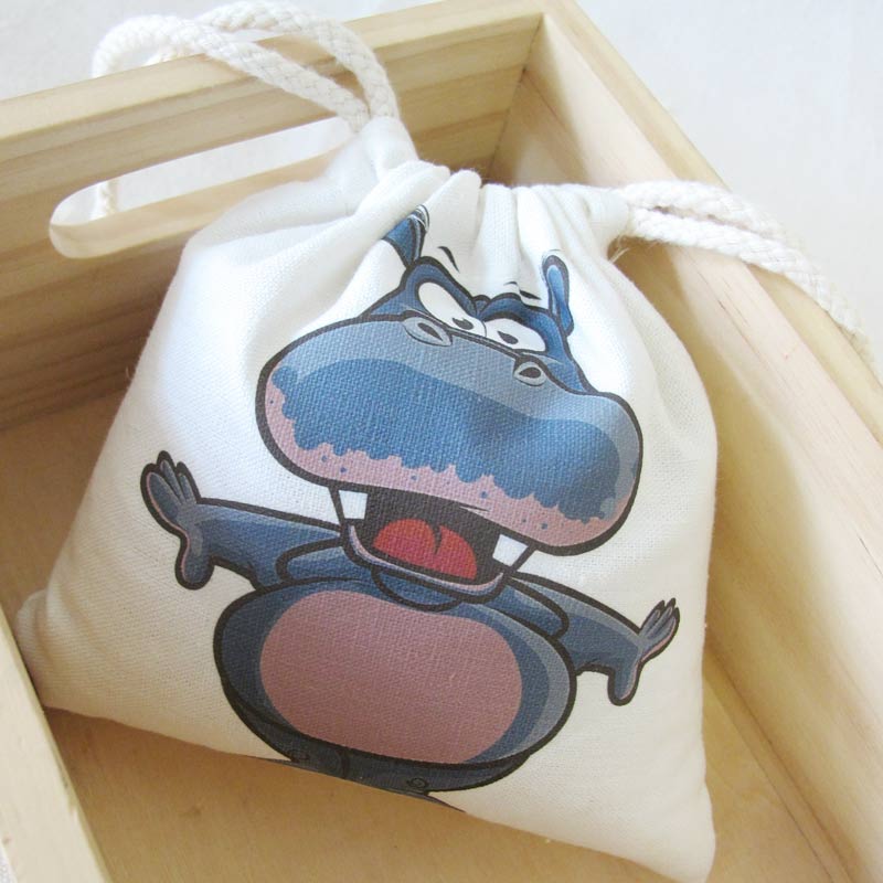 totu marry cartoon animal large cotton linen bag drawstring drawstring pocket baby clothes storage bag