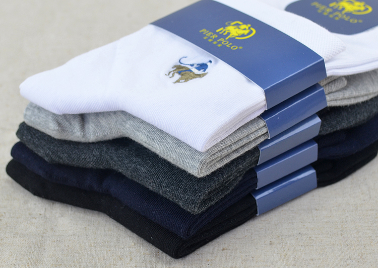 Vớ vớ Pierre Paul Polo Vớ cotton cho nam Mùa xuân và mùa hè Vớ nam không thấm mồ hôi - Vớ bông tất trắng