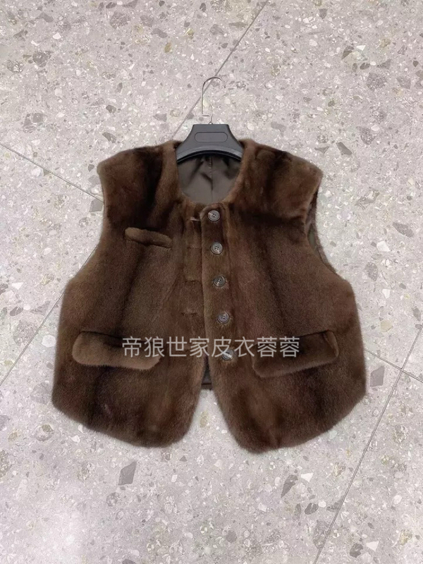 2025 Winter New Fashion Style Mink Fur Coat for Women, Short Style, Fur and Leather Integrated Mink Fur, Same Style as En, Vest 2025 Winter New Fashion Style Mink Fur Coat for Women, Short Style, Fur and Leather Integrated Mink Fur, Same Style as En, Vest