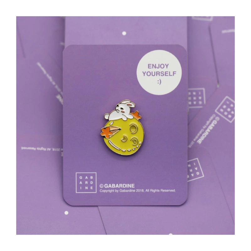 Planet Bunny Brooch Phù hiệu động vật dễ thương cho học sinh Phụ kiện túi đi học cho bạn bè cho bạn cùng lớp - Trâm cài