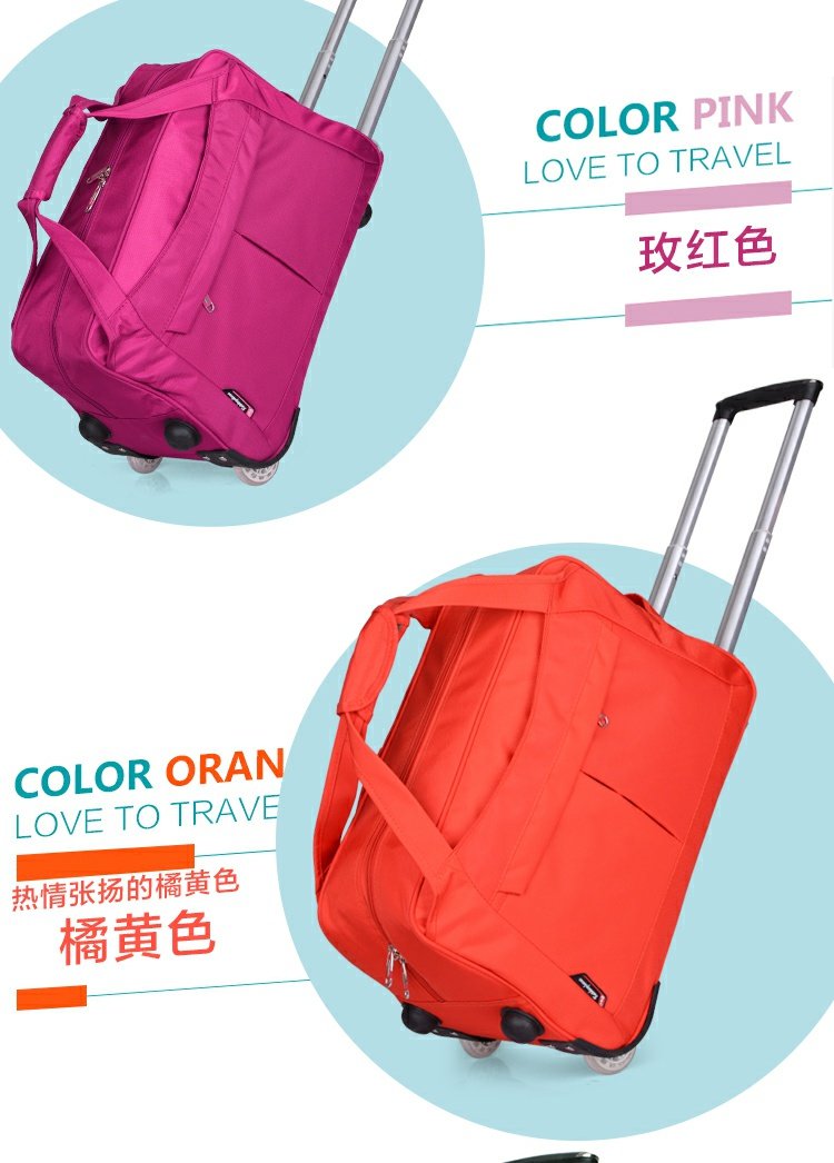 Xe đẩy du lịch túi xách nữ hành lý nam phiên bản Hàn Quốc xách tay giải trí túi du lịch túi du lịch công suất lớn gấp không thấm nước gấp túi da du lịch
