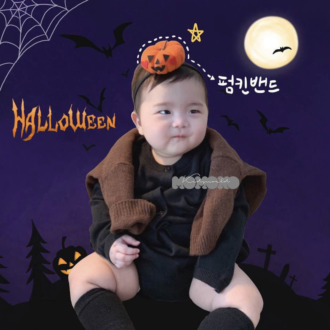 Children pumpkin baby hair with cute super cute hand yellow baby boy baby hair accessories cartoon female baby head decoration