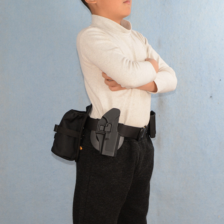 Children Tactical Belt Gun Cover Glasses Snake Quick Detached Waist Seal Nylon Woven Pants With Kid Quick Tubal G17 2011-Taobao