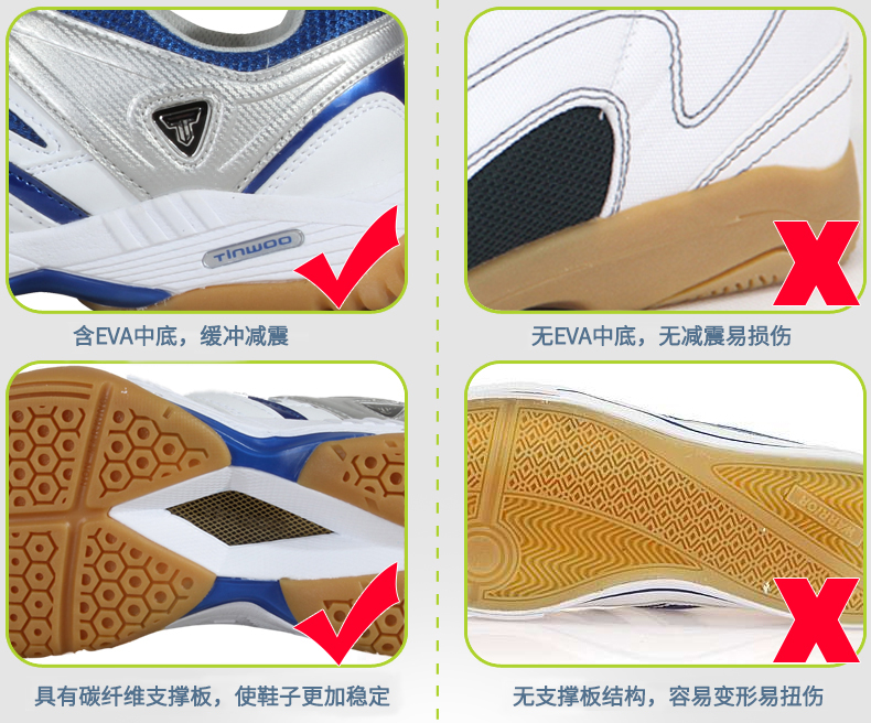Giày cầu lông Taiwu giày tập luyện giày nam giày thể thao chống trượt chống sốc thông gió TW-SHB37C giày the thao nữ màu trắng