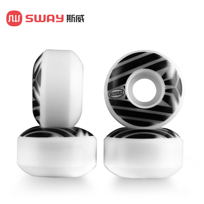 Sway Professional Skateboard Wheel Double Rocker Brush Street Wheel Longboard Road Wheel Four-wheel Skateboard Grinding Wheel 95A