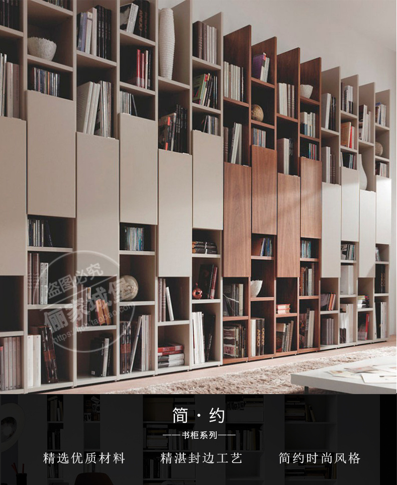 Creative kệ kết hợp kệ sách đơn giản công ty thời trang tủ hồ sơ tủ sách tủ sách custom-made khách lớn bối cảnh phòng - Buồng tủ quần áo 3 cánh