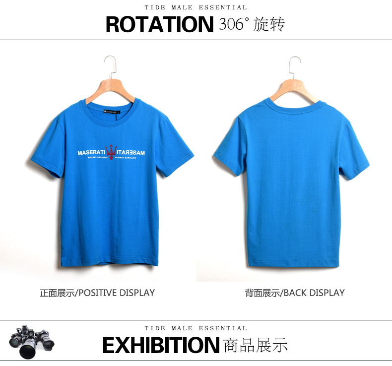 2018 mới ngắn tay t-shirt lỏng kích thước lớn nam từ bi chất béo chất béo vòng cổ bông cộng với phân bón tăng nửa tay áo