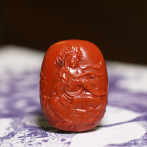 Liangshan South Red Agate Holding Sutra Avalokitesvara Pendant Pendant Wasi Material Pure Color Sugong Master Shen Hangjun Gold Award Work