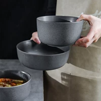 Yijia Noodle Bowl Ceramic японская ретро черная овощная миска домашняя салат миска лапша миска с лапшой суп суп