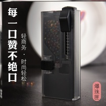 Men push beads to install cigarette bursting beads box blueberry cigarette holder thickness tool filling ice filter double burst beads