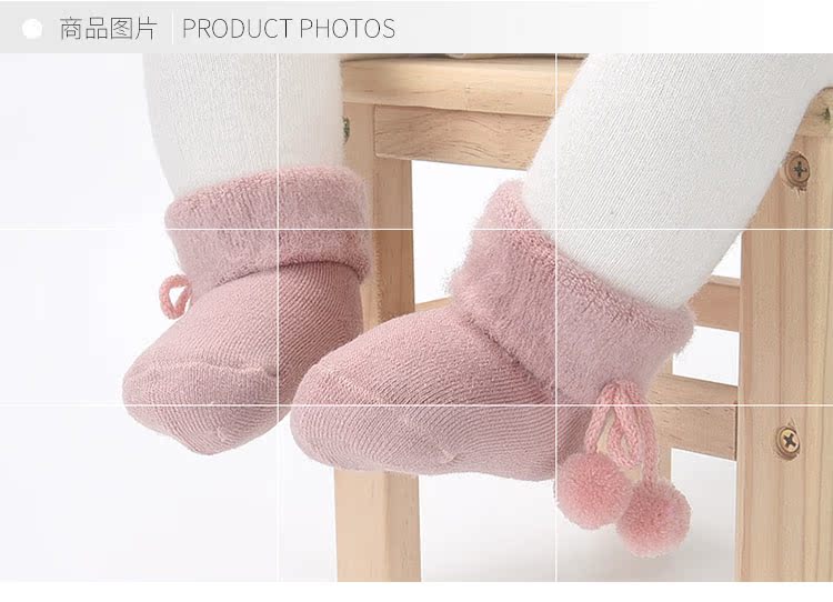 3 đôi vớ trẻ em mùa đông vớ trẻ em nữ vớ thêm dày cộng với vớ mịn để giữ ấm 0-1 một 3 tuổi vớ thu đông cao cấp 