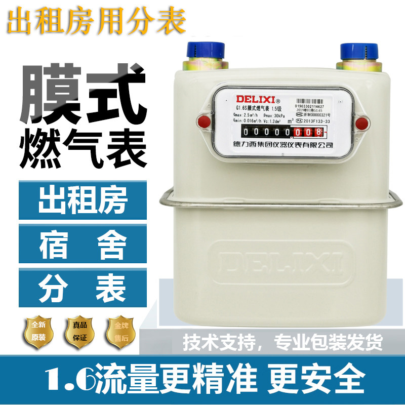 Delixi G1 6S rental room gas sub-meter Natural gas meter Liquefied gas flowmeter(new original)