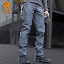 mens winter thick fleece thermal reflective outdoor soft shell ski pants windproof tactical ski pants mountaineering pants
