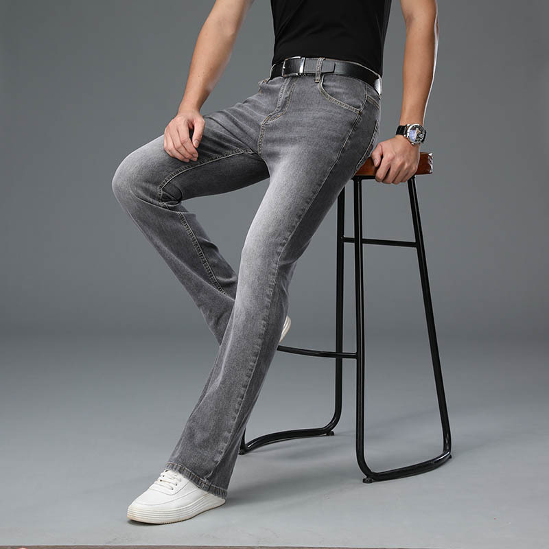 Spring and Autumn New Men's Flared Jeans Long Pants Korean Style Trendy Elastic Slim Fit Casual Men's Flared Pants Spring and Autumn New Men's Flared Jeans Long Pants Korean Style Trendy Elastic Slim Fit Casual Men's Flared Pants