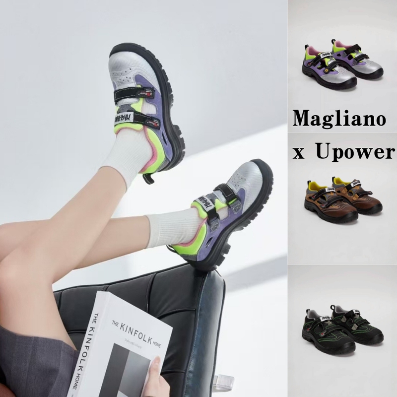 Authentic Italian Magliano X Upower Color-Blocked Velcro Sneakers, Workwear Casual Safety Sports Shoes