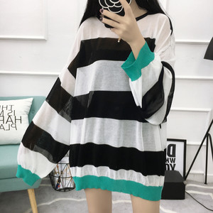 春秋季新款加肥加大码针织开衫女中长款胖mm