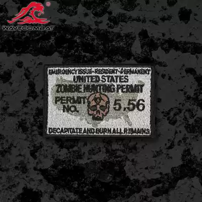 Tide Jun 5 56 Zombie Hunt License Embroidery Chapter Velcro Morale Chapter