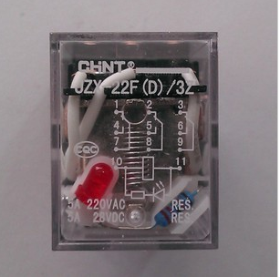 Zhengtai intermediate small electromagnetic relay JZX-22F (D) 2Z with lamp coil voltage AC/DC complete