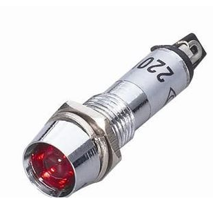 Small power signal light LED XD8-1 red green yellow 12V 24V 220v 220v boreholes 8mm