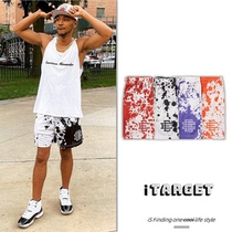 EE Mesh Though Knee-shorts Fitness Basketball Pants Men Sports 40% Pants European and America Tide Cards Breathable Speed Dry Muscle Pants