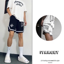 American however kneecap dry shorts printed fitness sports INS High Street Tide Cards Outdoor Basketball Training 50% Pants